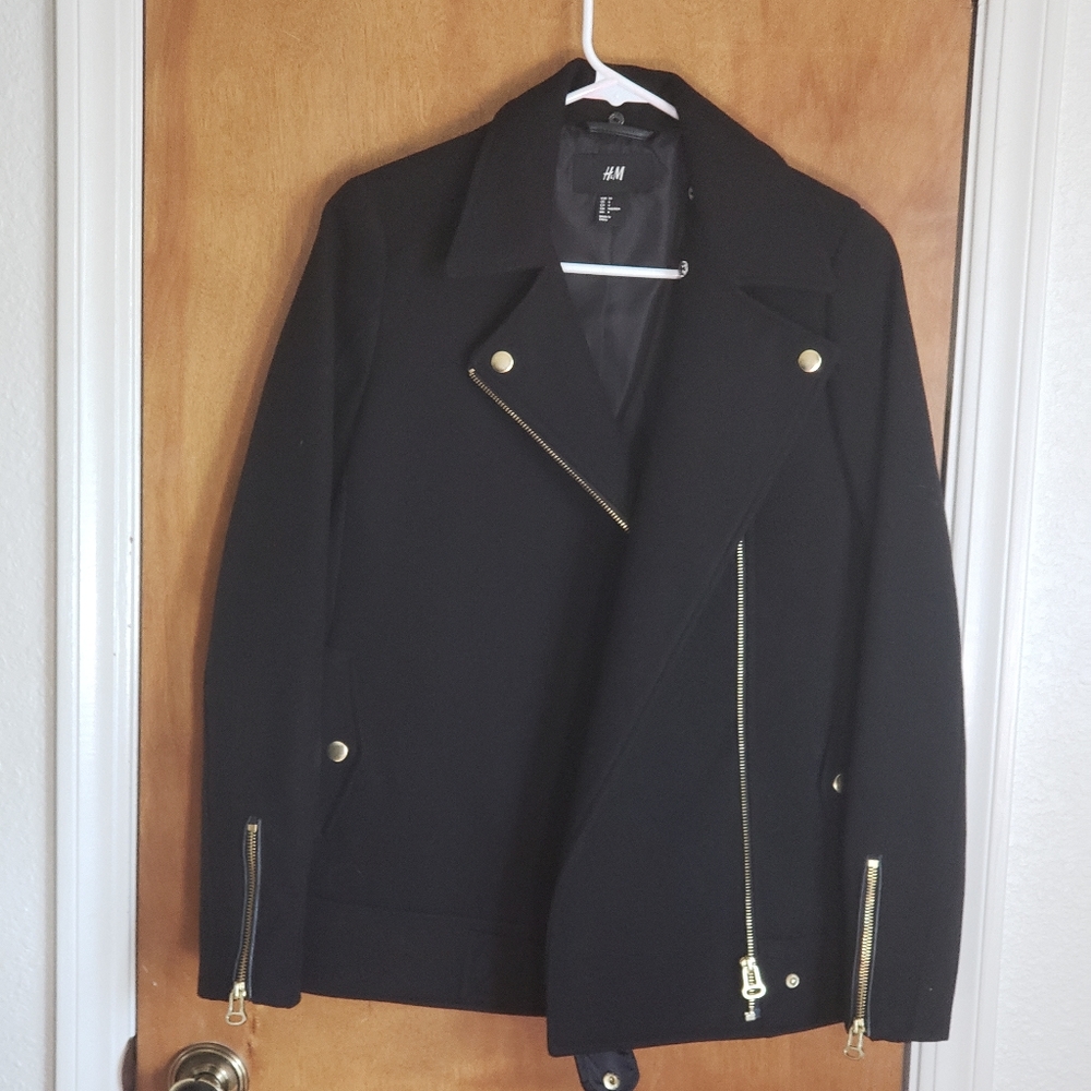 H&M bomber/aviator studded jacket size 4
